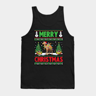 Funny Camel Animal Lover Xmas Lighting Camel Christmas Tank Top